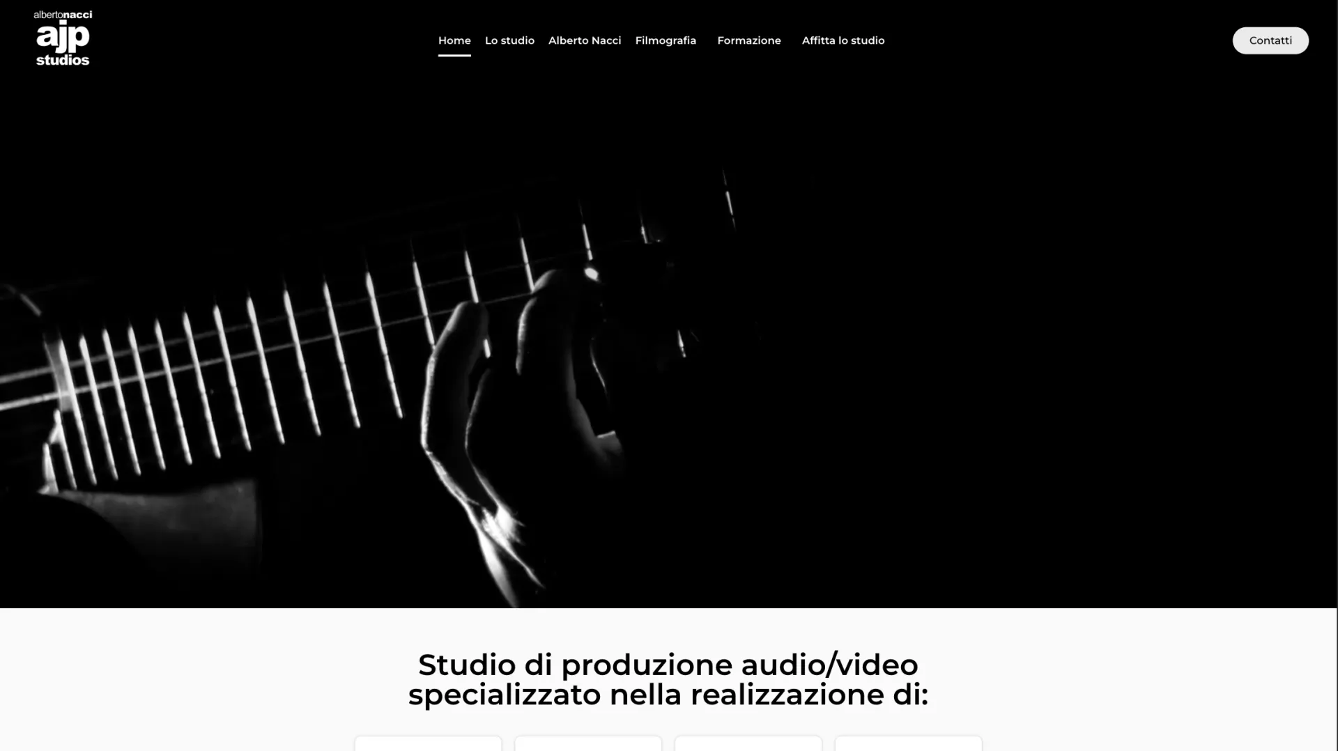 Homepage del sito AJP Studios