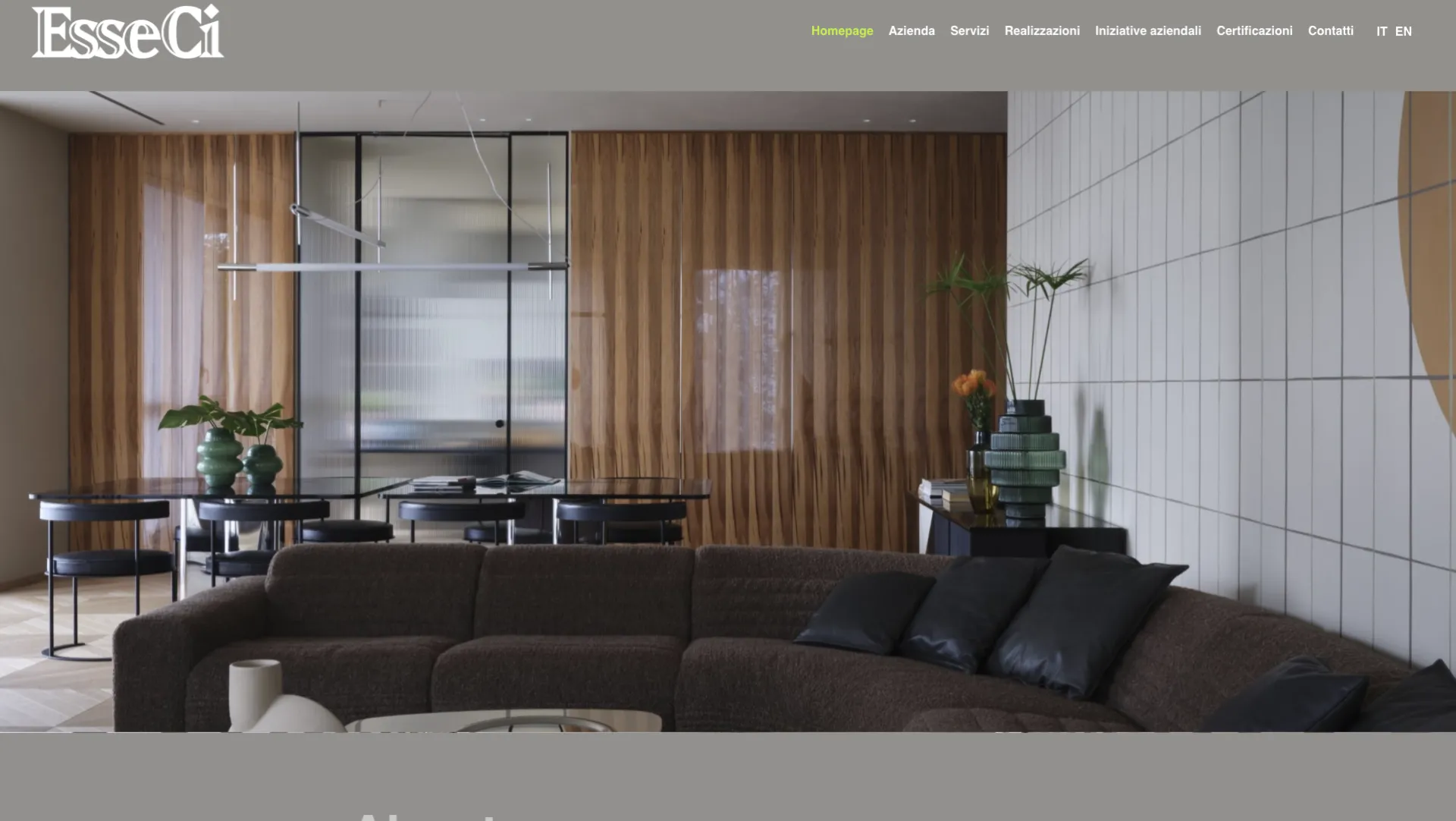 Homepage del sito EsseCi