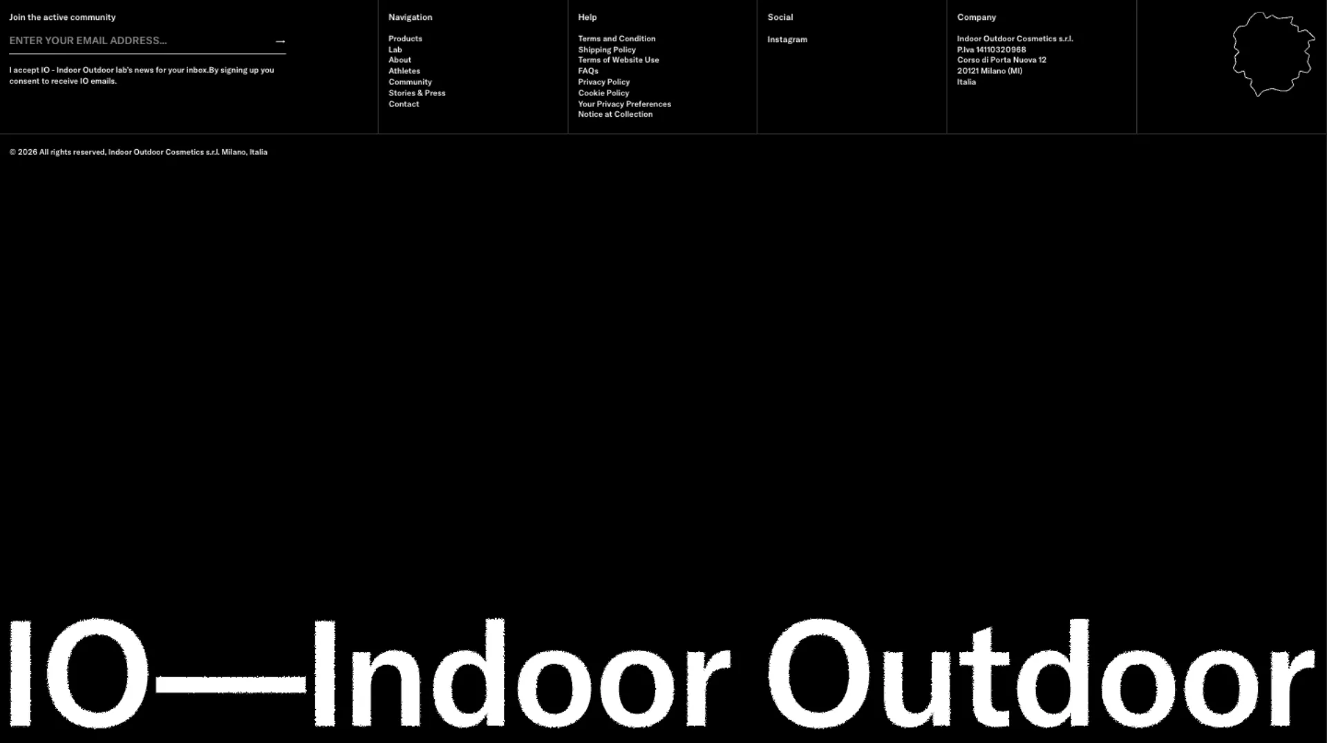 Indoor Outdoor Cosmetics website editorial section