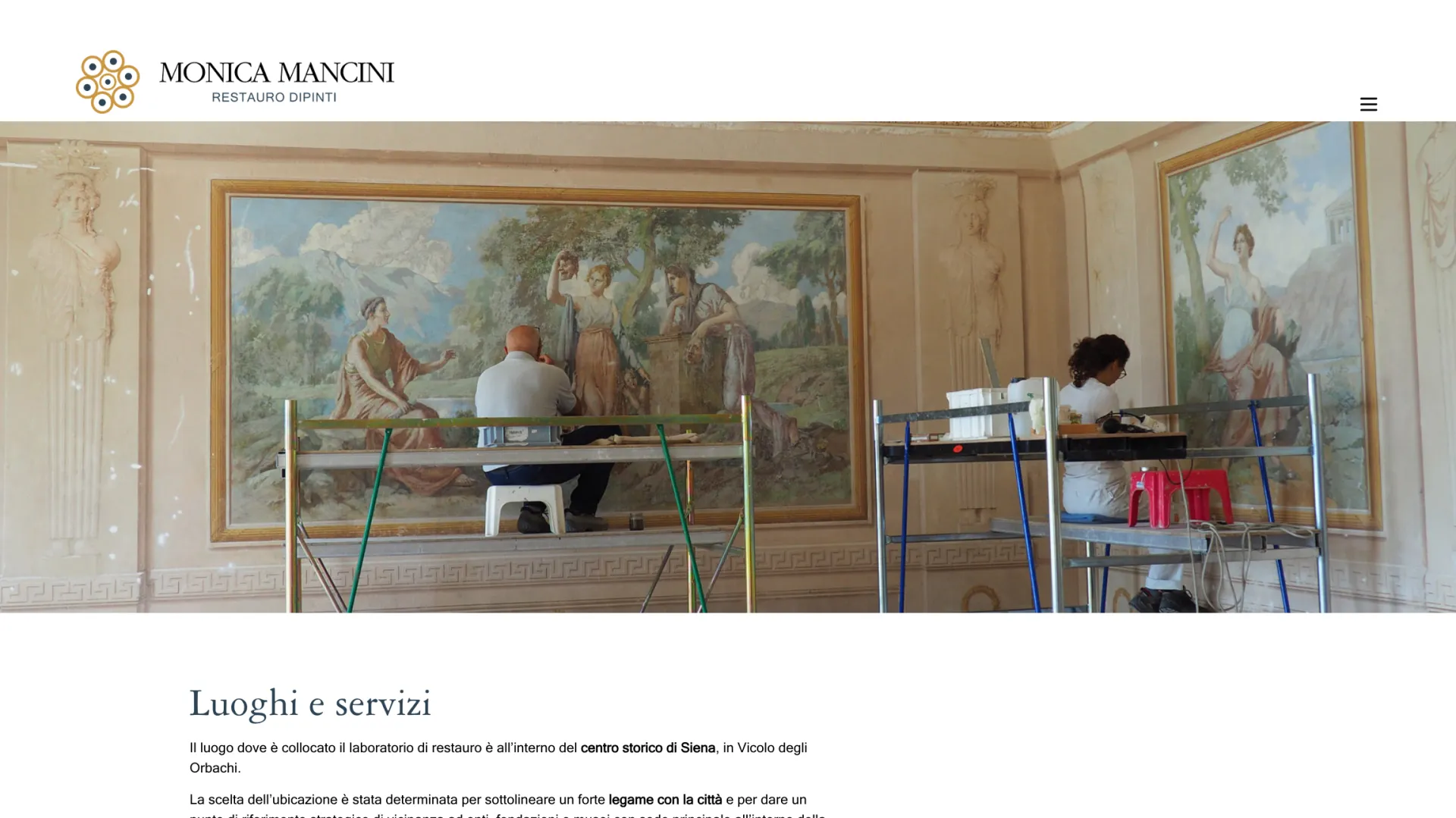 Monica Mancini Restauro Dipinti website restorations archive