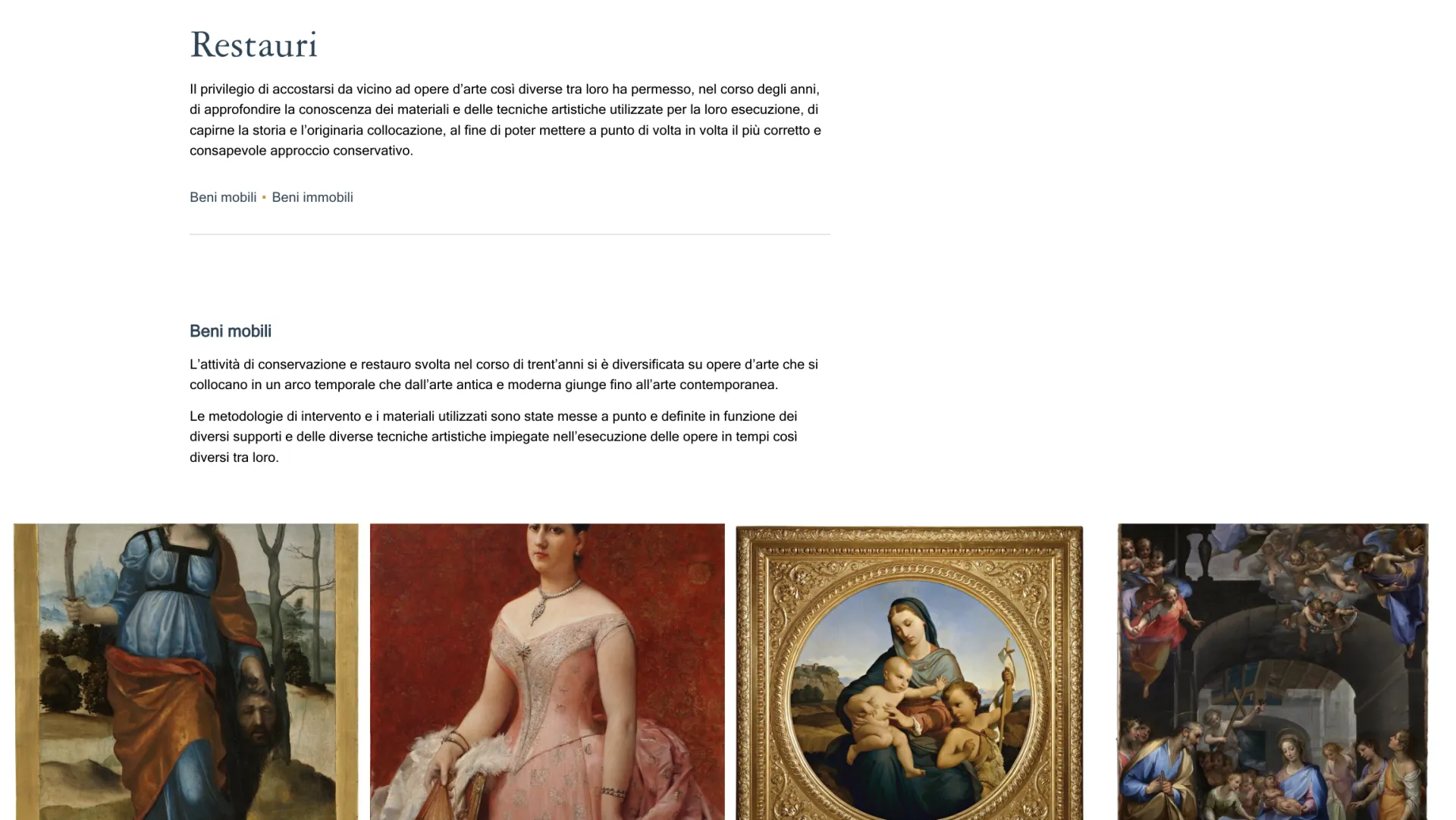 Monica Mancini Restauro Dipinti website restoration detail