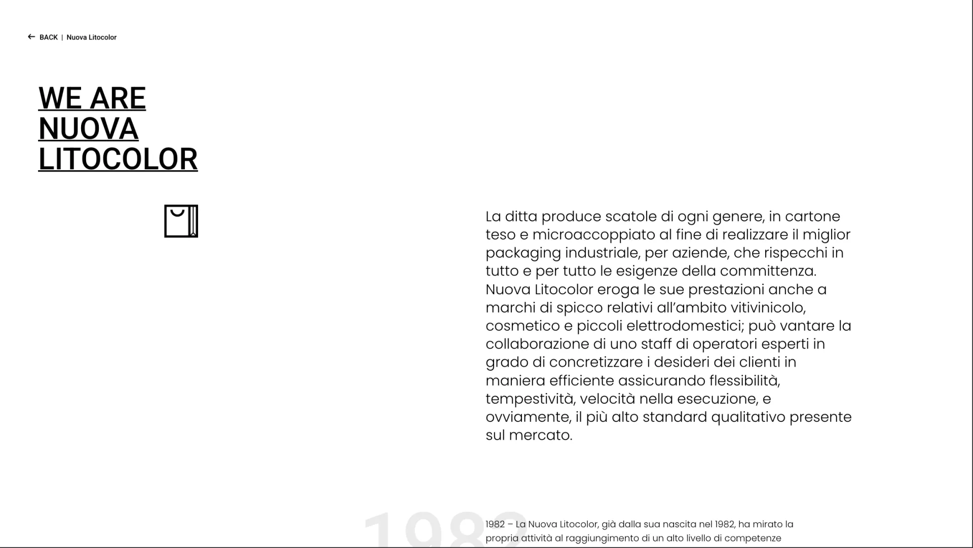 Nuova Litocolor Dabrazzi website works section