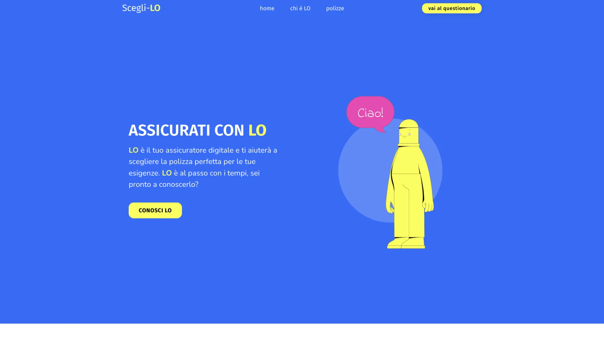 Homepage del sito Scegli-LO